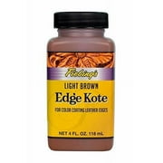 Fiebing's Edge Kote (4oz, Light Brown) - Leather Edge Paint for Shoes, Furniture, Purses, Couches, Belts - Flexible, Water Resistant, Semi Gloss Color Coating Leather Dye to Protect Natural Edges