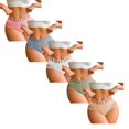 thumbnail image 3 of CCRFTGI 5 Pack Panties for Women No Show Bikini Seamless Underwear for Women Mesh Cutout High Waisted Non-marking Stretch Panties Full Coverage S, 3 of 4