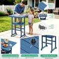 thumbnail image 5 of SERWALL Tall Adirondack Chairs and Table 5 Pieces Set, Adirondack Bar Height Chairs Set of 4 and Bar Table, Outdoor Barstools Set for Balcony, Poolside, Backyard, Blue, 5 of 9