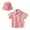 Hot Pink, variant on WOYY Infant Boys Short Sleeve Button Up Shirt Hawaii Beach Tropical Summer Shirt with Hat