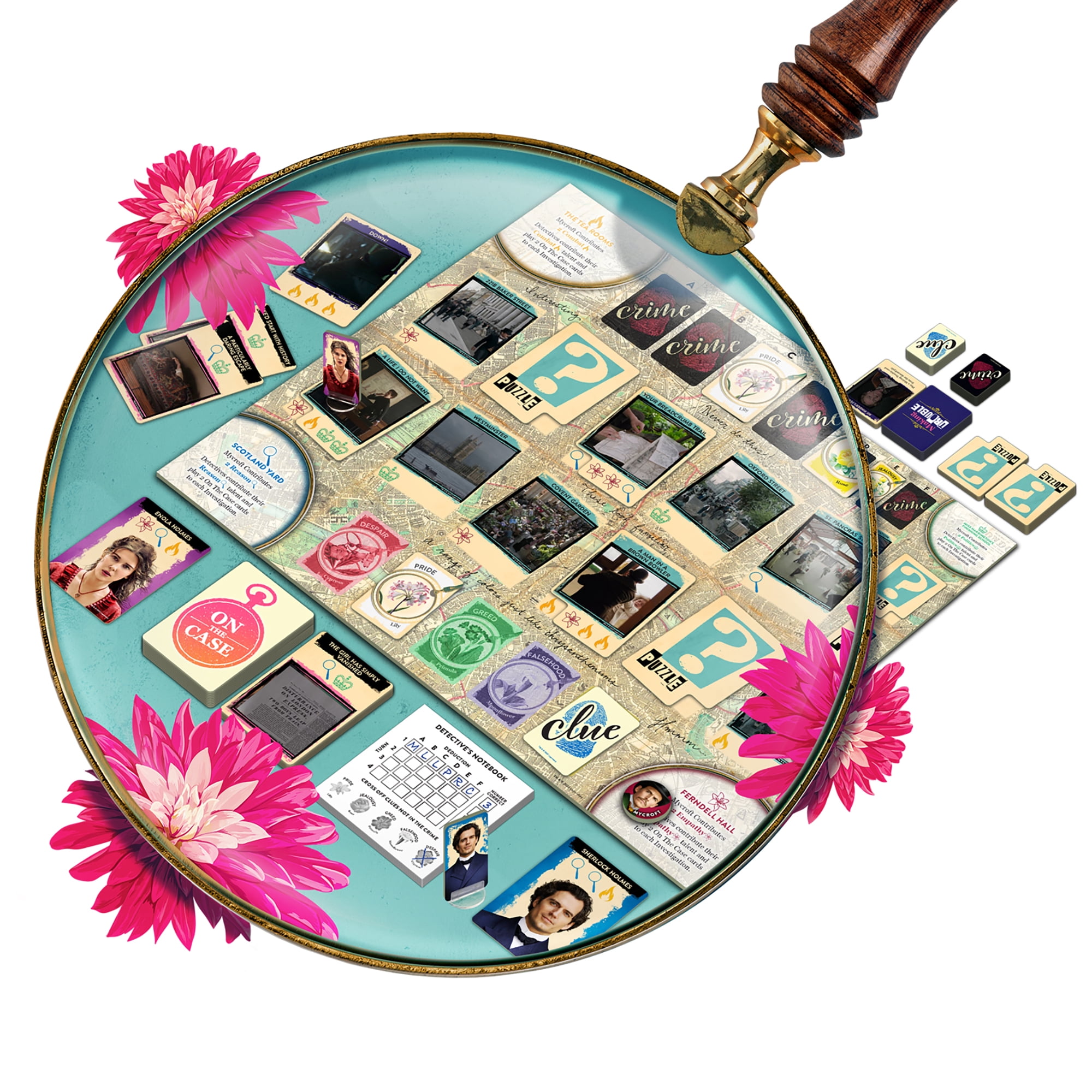 Enola Holmes: Finder of Lost Souls - The Board Game, Deduction & Puzzle, Ages 14+, 2-4 Players, 45 Min