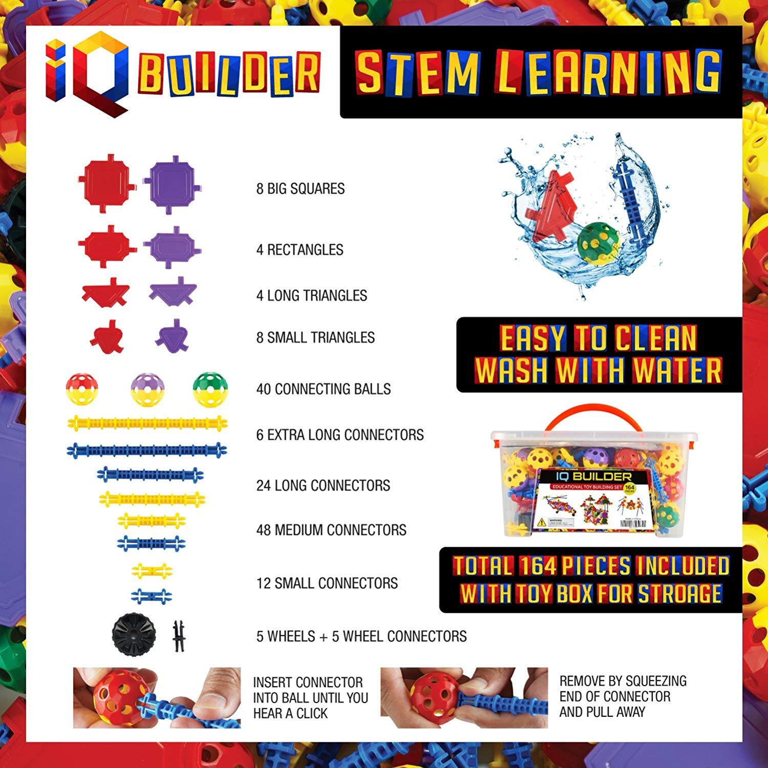 IQ BUILDER STEM Learning Toys, Creative Construction Engineering, Fun Educational Building Blocks Toy Set for Boys and Girls Ages - 5, 6, 7, 8, 9 and 10 Year Old, Best Toy Gift for Kids - image 5 of 8