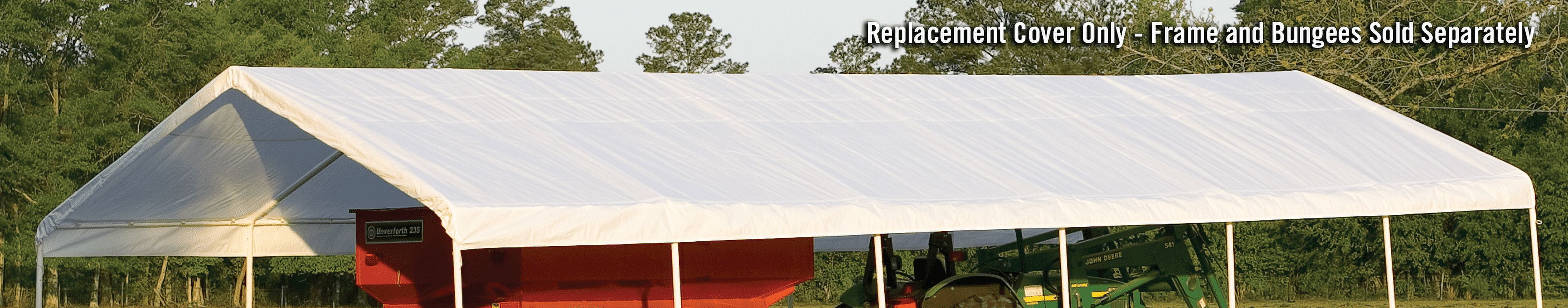 ShelterLogic 18-40 Canopy White Replacement Cover for 2 in. Frame; FR Rated Sansujyuku sansujyuku.com