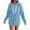 Light Blue, variant on Womens Tops Casual Women's Solid Color Sweatshirt Women's Zip Up Hoodie Soft Long Sleeve Casual Pullover Warm Winter Sweatshirt With Pockets Comfortable Loungewear