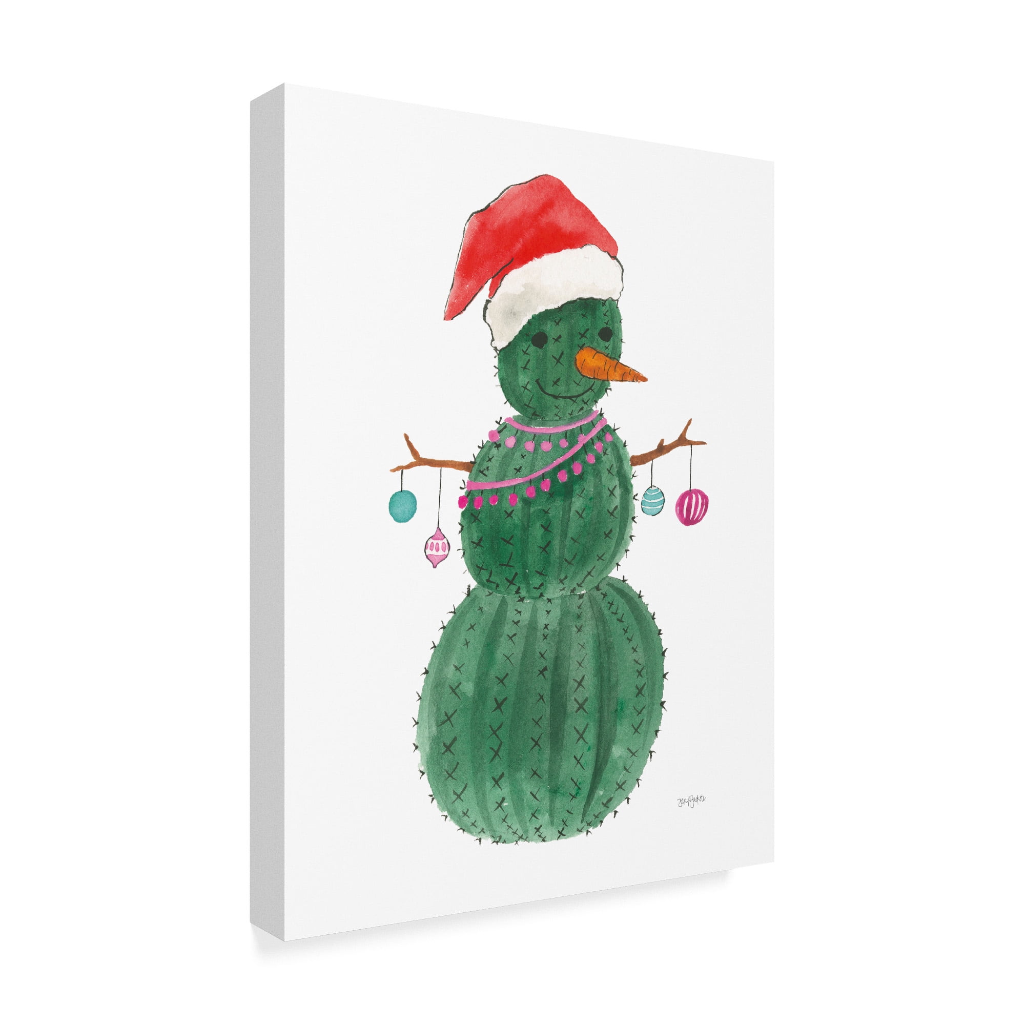 Trademark Fine Art 'A Very Cactus Christmas I' Canvas Art by Jenaya Jackson