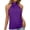 Purple, variant on Duoif Womens Tank Tops, High Neck Sleeveless Top, Loose Fit Beach Vacation Shirt Womens Shirts Blackish Green L