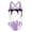Light Purple, variant on One Piece Swimsuit for Girls 7-8 Scalloped Ribbed Tankini Set Quick Drying Solid Color Bathing Suit for Girls Spaghetti Strap Swimwear with Cover Up Skirt