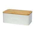thumbnail image 4 of OUTSHINE White Bread Box for Kitchen Countertop, Bread Box with Cutting Board Lid, White Bread Box, Small Bread Box, Bread Bin, Bread Holder for Kitchen Counter, Ceramic Bread Box, 4 of 8