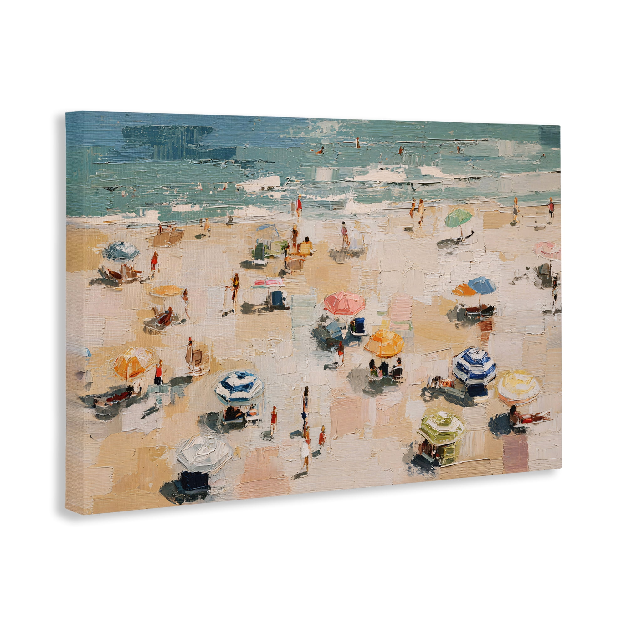 Stupell Industries Summer Beachgoers Expression Canvas Wall Art, design by Jacky Ngan