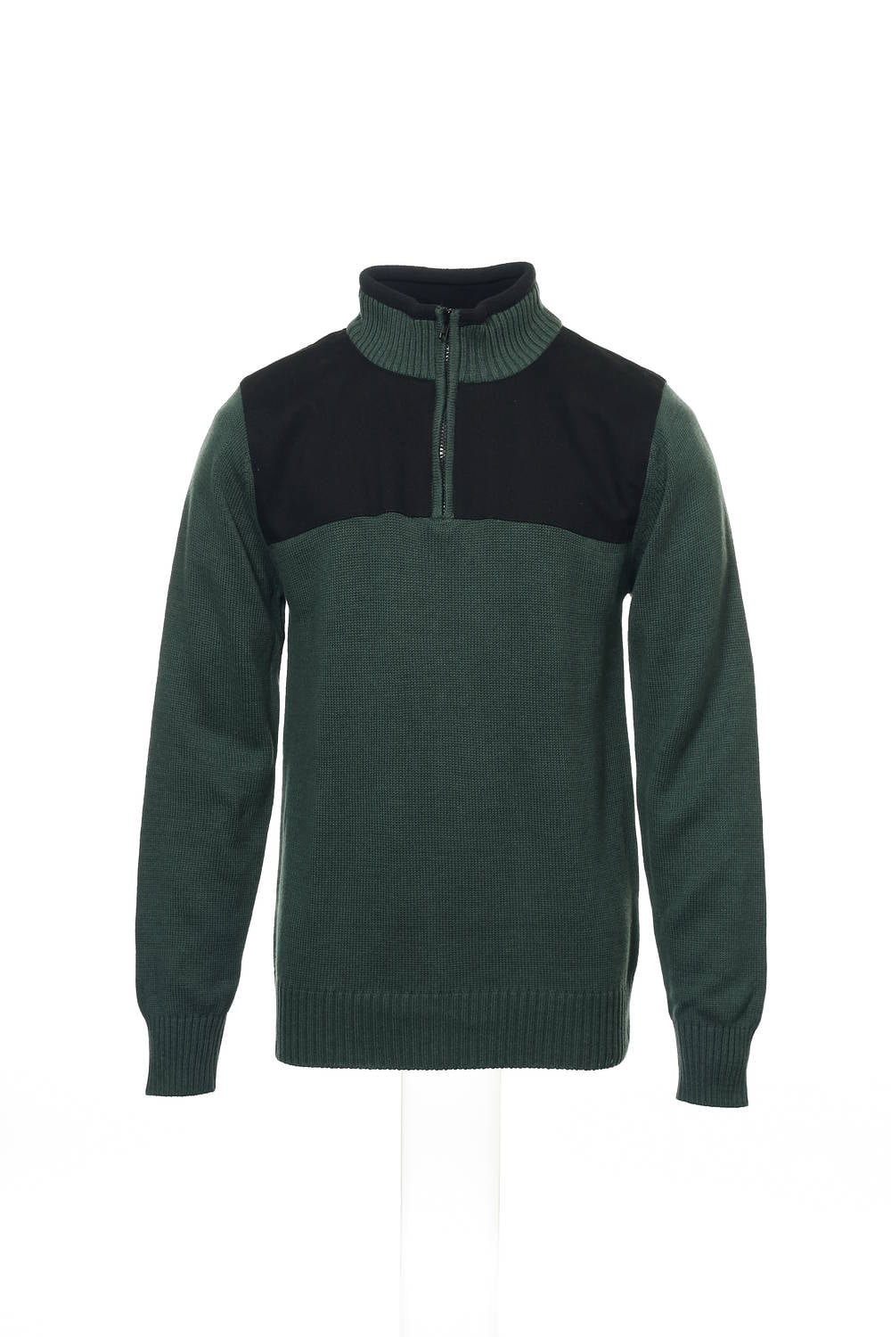 green half zip sweater