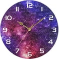 thumbnail image 5 of GZHJMY Space Galaxy Wall Clock, 10" Silent Non Ticking Round Clock, Oil Painting Easy to Read Clock for Living Room Bedroom Bathroom Home Decor Holiday Gifts, 5 of 7