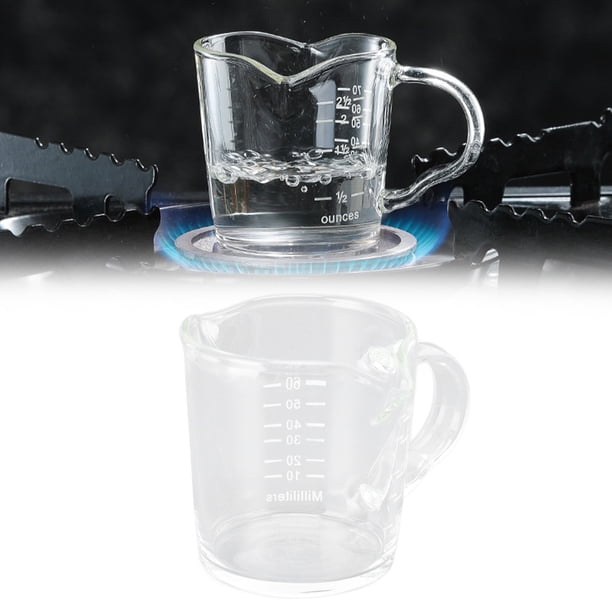 Vaso Medidor De Vidrio, Boquilla Doble, Respetuoso Con El Medio Ambiente, No Tóxico, Reutilizable, Fácil De Verter, Vaso Medidor Aislado Para El Hogar Y La Oficina