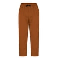 thumbnail image 7 of FRSASU Mens Active Fleece Athletic Baggy Sweatpant Basic Running Drawstring Workout Wide-Leg Sweat Pants Orange, 7 of 7