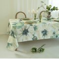 thumbnail image 1 of DIVA EN CAMINO DEC White Poppy 100% Polyester Rectangular Water Resistant Tablecloth, 60x84 Inch - Summer Floral Table Cover, 1 of 5