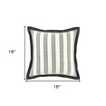 thumbnail image 4 of Black Ivory Alternate Striped Throw Pillow, 4 of 8
