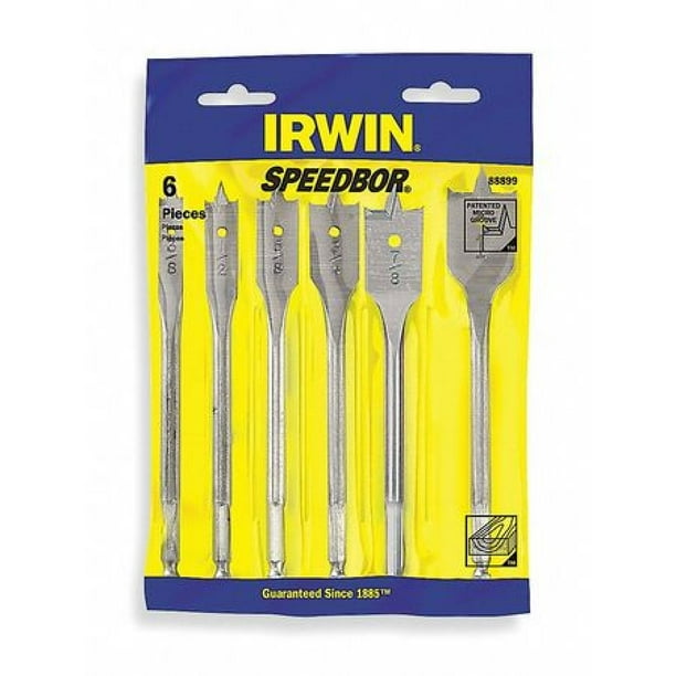 IRWIN 88886 6Piece SPEEDBOR Spade Bit Set