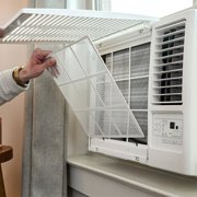 LG New 18,000 BTU 1,000 Sq Ft Smart Wi-Fi Enabled Window Air Conditioner with 12,000 BTU Supplemental Heat, White