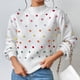 thumbnail image 5 of Jersey de gran tamaño de color liso para mujer suéter de punto elástico ligero atuendo diario, 5 of 9