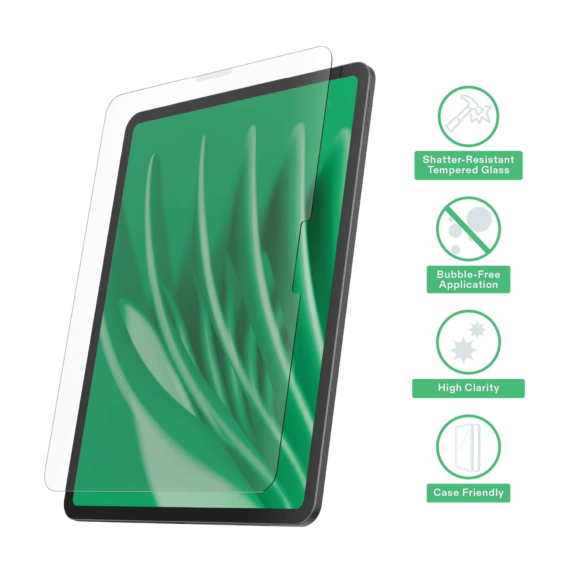 Onn+ Paper-Feel Glass Screen Protector for iPad 10th Gen 11