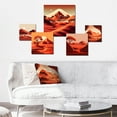 thumbnail image 2 of Designart "Full Moon Over Terra Cotta Mountains I" Landscape Mountains Metal Wall Art Set, 2 of 5