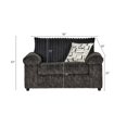 thumbnail image 4 of Roundhill Furniture Nason Wide Wale Corduroy Sofa, Loveseat, and Cuddle Chair Set, Charcoal, 4 of 13