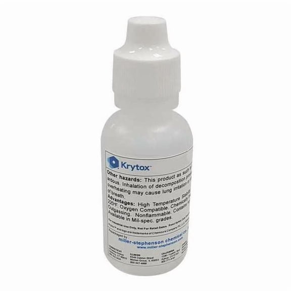 Krytox Lubricant, 2 oz., Dropper Bottle, PFPE, Colorless LCBGPL107
