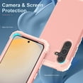 thumbnail image 3 of Dteck Case for Samsung Galaxy S24 FE,Three Layer Heavy Duty Shockproof Hybrid Hard Plastic Bumper Soft Silicone Rubber Drop Protective Cover Case for Galaxy S24 FE ,Rosegold, 3 of 5