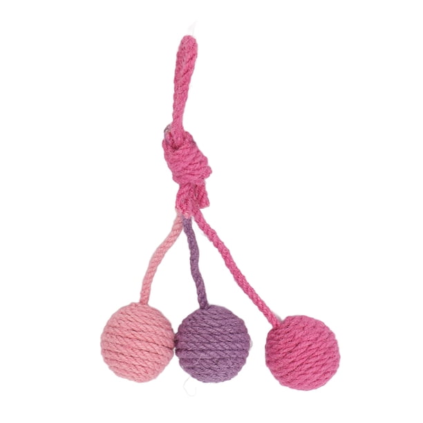 Juguete De Bola Para Gato, Bola De Sisal Para Gato Colgante Interactiva Masticable, Segura Para Interiores