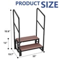 thumbnail image 2 of YOHKOH Hot Tub Steps with Handrail - 2 Step Outdoor Stairs for Above Ground Pool & Spa, 400 LBS, 2 of 7