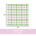 thumbnail image 3 of PurpleEssences Gingham Check Cloth Napkins Set of 10, 18x18 inches - Apple Green and Bush Pink, 3 of 5
