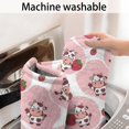 thumbnail image 5 of Pink Cow Strawberry Pattern Bathroom Rugs Mat,Non Slip Microfiber Bathroom Rug,Rubber Backing,Soft Bathroom Mats for Bathroom Floor,Tub and Shower,17x27in(43x68cm), 5 of 5