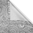 thumbnail image 6 of Ambesonne Black and White Valance & Curtain, Folk Floral, 55"x24", White and Black, 6 of 6