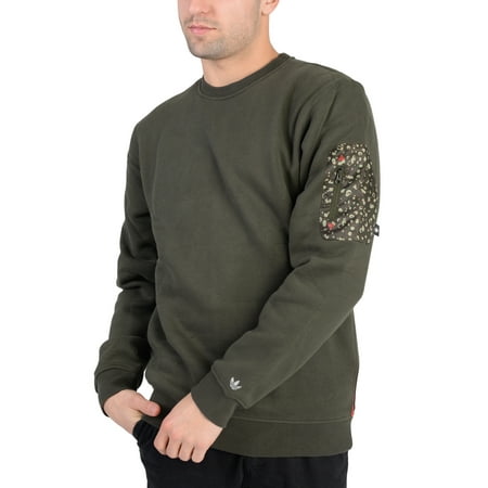 Adidas Golf Sweater - Adidas Mens Adventure Pocket Crewneck Sweater Forest Green