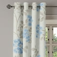 thumbnail image 3 of Ambesonne Floral Grommet Curtain, Traditional Blossom Pattern, 50"x72", Pale Azure Blue and Grey Teal, 3 of 5