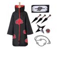 thumbnail image 1 of Akatsuki Cloak Anime Costume Kit Itachi Robe Halloween Long Cape 8 piezas Set-1 LingWen 8390612355677, 1 of 1