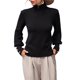 thumbnail image 1 of Suéteres de Cuello Alto para Mujer, Suéteres de Punto con Mangas Abullonadas para Otoño e Invierno Negro L, 1 of 8