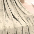 thumbnail image 3 of Beige Sun Moon Planet Star Pattern Blanket,Comfortable Soft Flannel Throw Blanket,All Season,Warm Lightweight Blankets for Sofa Bed Couch Living Room Chair,30"x40", 3 of 4