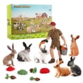 thumbnail image 1 of Simulation Farm Model Action Figure Cow Chicken Rabbit Sheep Horse Figurine Educational Toy For Children, 1 of 6