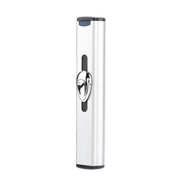 Mini Portable USB Rechargeable Windproof Electronic Cigarette Lighter for Smoker (Silver)