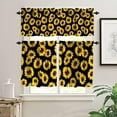 thumbnail image 3 of Sunflower Window Curtain Set, Vintage Shabby Chic Floral Sunflower Window Valances and Tier Set for Home Kitchen Living Room Café Décor 54''x18'' & 27''x36''x2, 3 Panels, 3 of 4