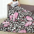 thumbnail image 5 of Leopard Blanket for Women Girls Leopard Blanket Gifts 60" X 50" Flannel Pink Butterfly and Leopard Design Throw Blankets for Bed Living Room Sofa Couch Soft Warm Lightweight Cozy Leopard Decor, 5 of 6