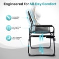 thumbnail image 3 of JKLESA Heavy-Duty Camping Director’s Chair with Side Table, 400lb Capacity, 600D Oxford, Quick Setup, Smart Storage & Ergonomic Comfort, Durable Steel Frame for Camping, BBQs & Sports Events Red, 3 of 7