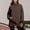 Brown, variant on JGGSPWM Mock Neck Sweatshirt Women Mockneck Cozy Tunic Sweatshirt No Hood Long Sleeve Fleece Oversized Pullover Tops Sweater Green L