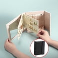 thumbnail image 5 of Linyer Jewelry Book Three Layers Mirror Waterproof Storage Bag Portable Solid Travel Organizer Necklaces Rings Bracelets Black, 5 of 7