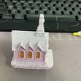 thumbnail image 4 of Yeuimy Lighted Figurine House Resin Christmas Village Battery Operated Warm Glow Vintage Handmade For Mantel Shelf Tabletop Decor, 4 of 5