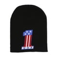 thumbnail image 1 of USA #1 Black Cuffless Beanie, 1 of 1