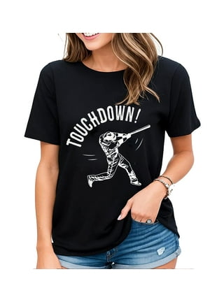 Limeberry Designs Touchdown Baseball Player Tee Medium / Silver