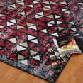 thumbnail image 2 of Ladole Rugs Diamond Geometric Soft Area Rug Carpet in Red Black Beige, (2'7" x 4'11", 80cm x 150cm), 2 of 4