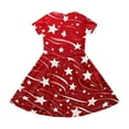 thumbnail image 4 of Grblisyd 4th of July Dresses for Girls USA Patriotic Short Sleeve Dress American Flag Crew Neck A Line Dress Independence Day Outfit with Pockets 7-8y, 4 of 6