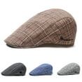 thumbnail image 4 of Men Casual Gatsby Ivy Hat Outdoors Golf Driving Flat Beret Cabbie Driver Newsboy Cap, 4 of 6